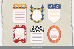 Cute Christmas Cow Shaped Journaling Pages Product Image 1