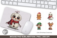 Cute Christmas Creatures Mouse Pad Product Image 1