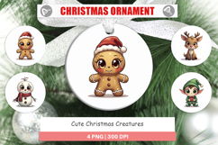 Cute Christmas Creatures Ornament Product Image 1