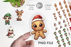 Cute Christmas Creatures Sticker Product Image 1