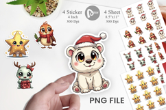Cute Christmas Creatures Sticker Product Image 1