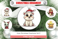 Cute Christmas Creatures Ornament Product Image 1