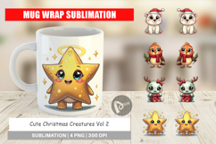 Cute Christmas Creatures Mug Wrap Product Image 1