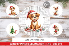 Cute Christmas Crew Wind Spinner Product Image 1