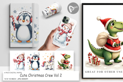 Cute Christmas Crew Digital Paper Product Image 1