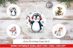 Cute Christmas Crew Wind Spinner Product Image 1