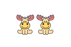Christmas Deer Earrings Laser Cut SVG Template, Ornament SVG Product Image 2