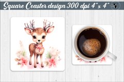 Deer Coaster sublimation | Cute Deer Product Image 1