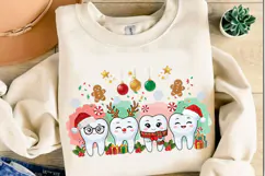Cute Christmas Dentist Tooth PNG Designs Product Image 3