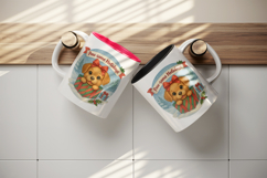 Cute Christmas dog tumbler, mug wrap clipart sublimation png Product Image 3