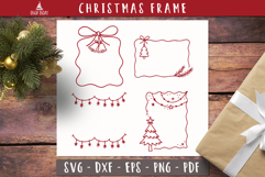 Cute Christmas doodle Frame SVG 