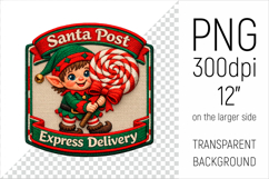 Cute Christmas Elf Patch-style Illustration. Perfect for Christmas-themed creations, apparel and mugs to greeting cards, stickers, gift tags, and more.