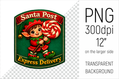 Cute Christmas Elf Patch-style Illustration. Perfect for Christmas-themed creations, apparel and mugs to greeting cards, stickers, gift tags, and more.