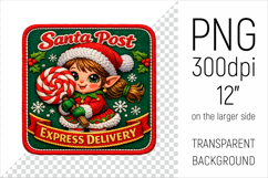 Cute Christmas Elf Patch-style Illustration. Perfect for Christmas-themed creations, apparel and mugs to greeting cards, stickers, gift tags, and more.