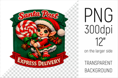 Cute Christmas Elf Patch-style Illustration. Perfect for Christmas-themed creations, apparel and mugs to greeting cards, stickers, gift tags, and more.