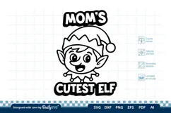 Cute Christmas Elf SVG Cut File for Crafts Product Image 3