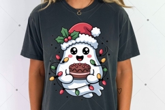 Cute Christmas ghost tree cake, Merry Christmas png Product Image 3