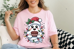 Cute Christmas ghost tree cake, Merry Christmas png Product Image 5