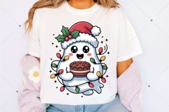 Cute Christmas ghost tree cake, Merry Christmas png Product Image 2