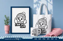 Cute Christmas Girl SVG Cut File for Crafts Product Image 2