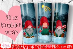 Christmas tumbler wrap for sublimation | Cute gnomes tumbler Product Image 1