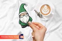 Cute Christmas Gnome Sticker, Christmas Sticker Product Image 1