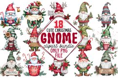 Cute Christmas Gnome Sublimation Bundle PNG Product Image 1