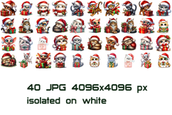 40 Adorable Christmas Cats Bundle Product Image 2
