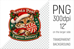 Cute Christmas Lynx Patch-style Illustration. Perfect for Christmas-themed creations, apparel and mugs to greeting cards, stickers, gift tags, and more.