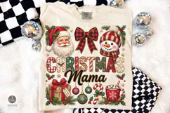 Cute Christmas Mama PNG, Santa Snowman Winter Holiday Product Image 2