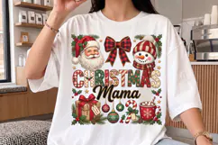 Cute Christmas Mama PNG, Santa Snowman Winter Holiday Product Image 3