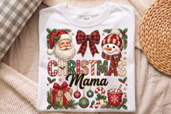Cute Christmas Mama PNG, Santa Snowman Winter Holiday Product Image 4
