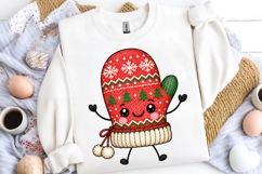 Cute Christmas Mitten Doodle PNG Clipart Printable Design Product Image 2