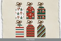 Cute Christmas Mouse Seamless Pattern Shaped Tags Product Image 1