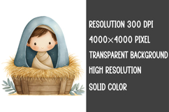 Cute Christmas Nativity Clipart Sublimation Product Image 2