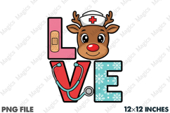 Cute Christmas Nurse PNG Product Image 1