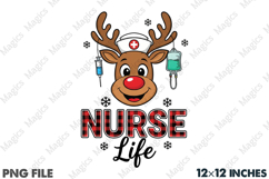 Cute Christmas Nurse PNG Clipart Product Image 1