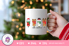 Cute Christmas pencil cat reindeer snowman teddy bear kawaii Product Image 4