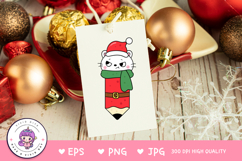 Cute Christmas pencil cat reindeer snowman teddy bear kawaii Product Image 5