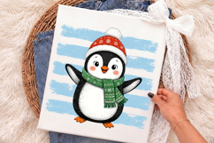Cute Christmas Penguin PNG - Winter Sublimation Design Product Image 2