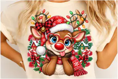 Cute Christmas Reindeer PNG, Funny Product Image 2