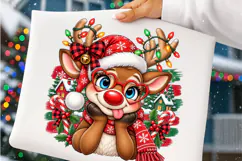 Cute Christmas Reindeer PNG, Funny Product Image 4