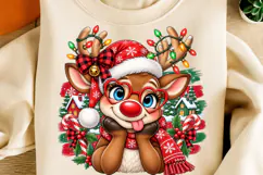 Cute Christmas Reindeer PNG, Funny Product Image 5