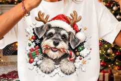 Cute Christmas Santa Dog Front & Back Product Image 4