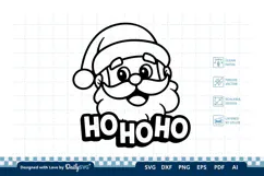 Cute Christmas Santa SVG Cut File for Crafts Product Image 1