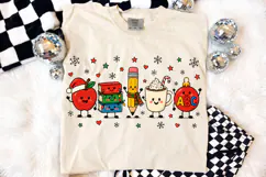 Cute Christmas School Holiday Teacher PNG, Teacher Design Product Image 2