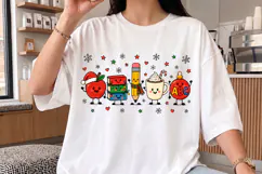 Cute Christmas School Holiday Teacher PNG, Teacher Design Product Image 3