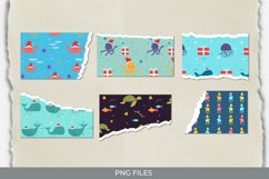 Torn Paper Cute Christmas Sea Animal Product Image 1
