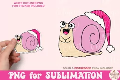 Cute Christmas Snail Png, Christmas PNG Product Image 1