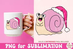 Cute Christmas Snail Png, Christmas PNG Product Image 3